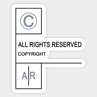 All Rights Reserved - copyright Sticker